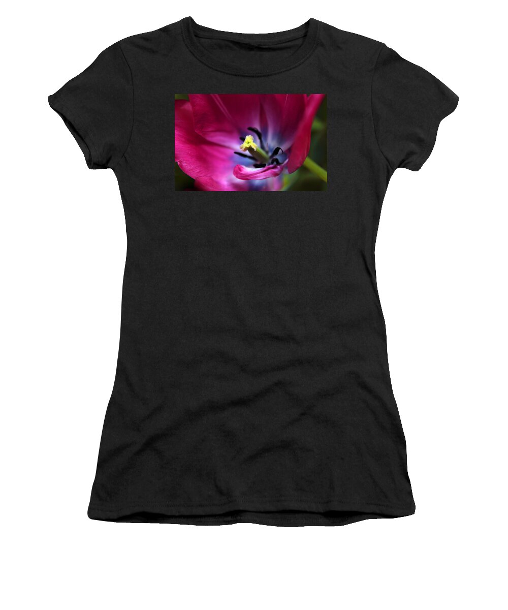 Tulips Women's T-Shirt featuring the photograph Vivid Velvet by Jessica Jenney