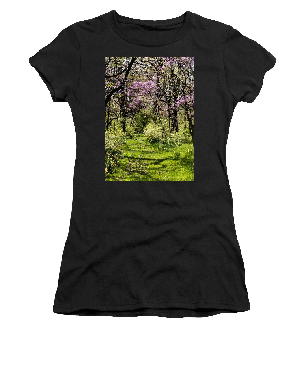 Morton Arboretum Women's T-Shirt featuring the photograph Walk in the Park by Tom Potter