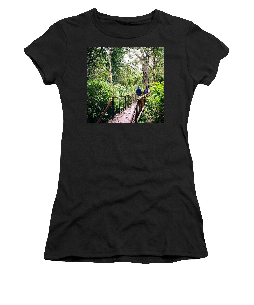 Beautiful Women's T-Shirt featuring the photograph Walking To The #bigtree At Tsitsikama by Krish Chetty