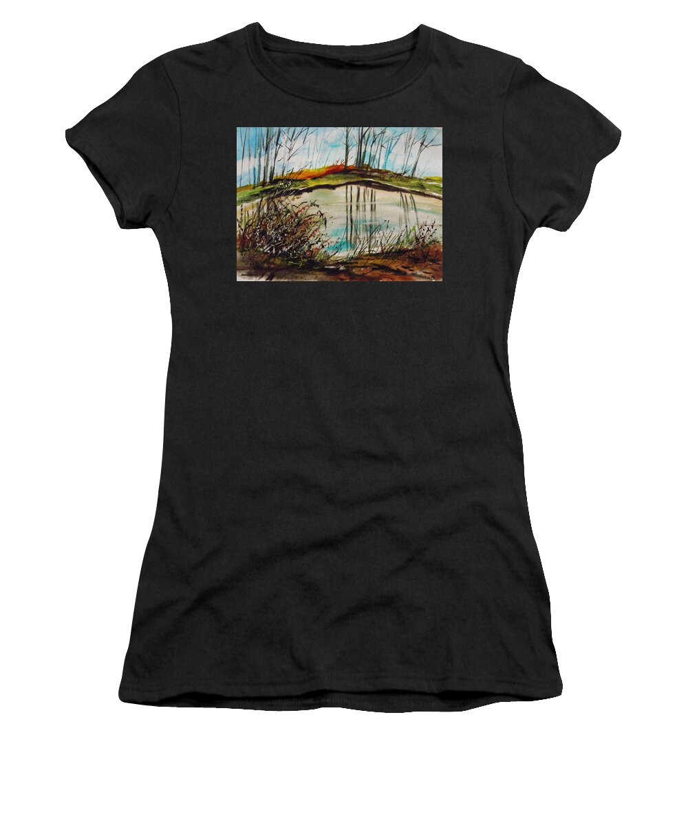 Warm March Afternoon Women's T-Shirt featuring the painting Warm March Afternoon by John Williams