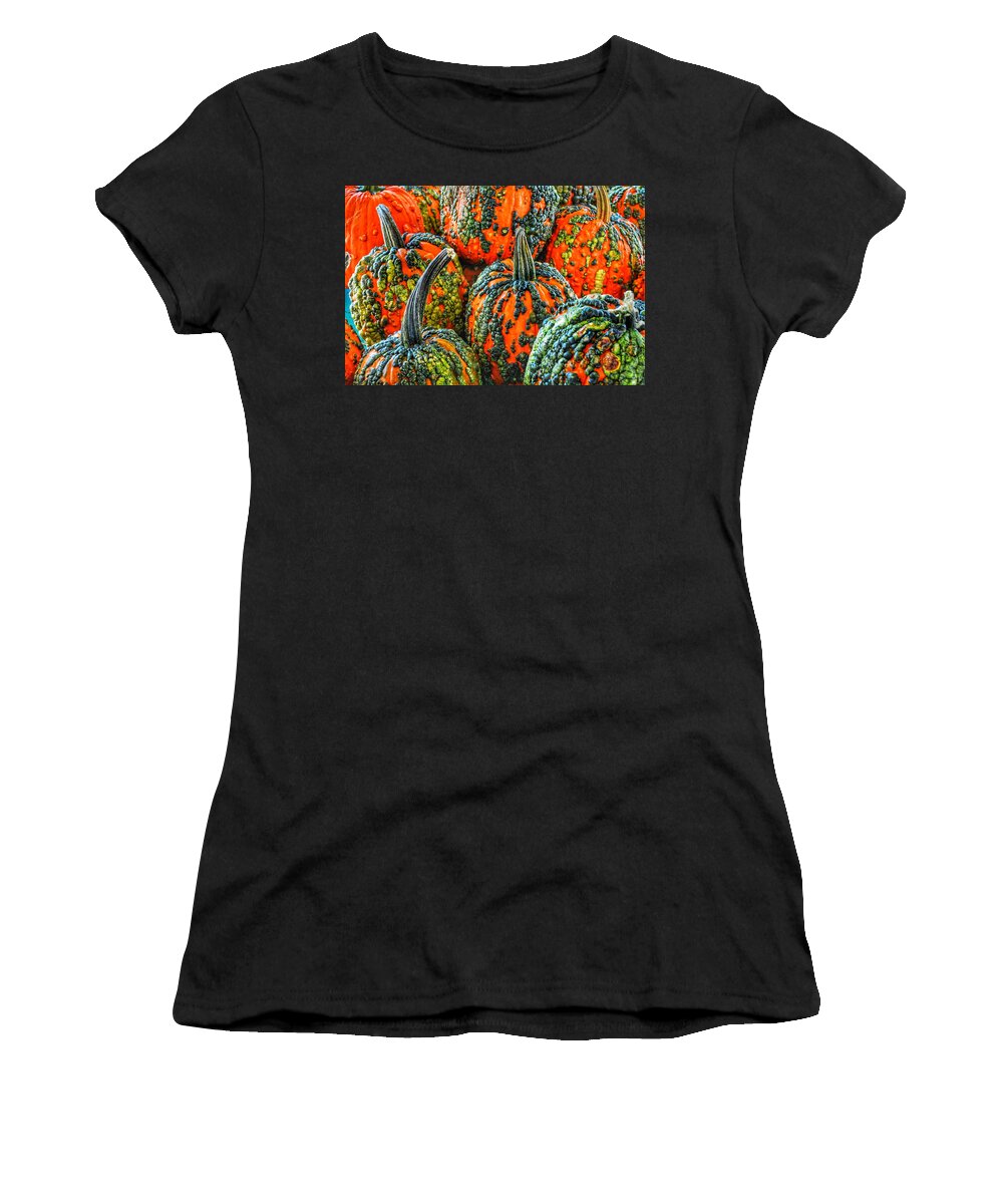 Pumpkins Women's T-Shirt featuring the photograph Warty Pumkins by Joseph Caban