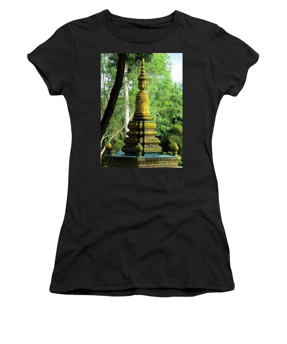 Cambodia Women's T-Shirt featuring the photograph Wat Leu 21 by Randall Weidner