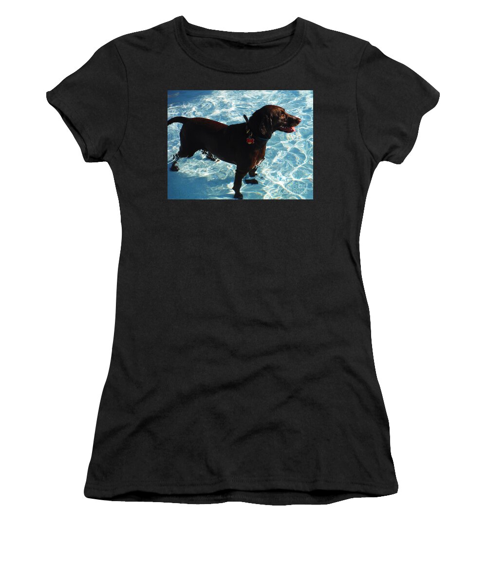 Water Dog Series Women's T-Shirt featuring the photograph Water Dogs Series 9 by Paddy Shaffer