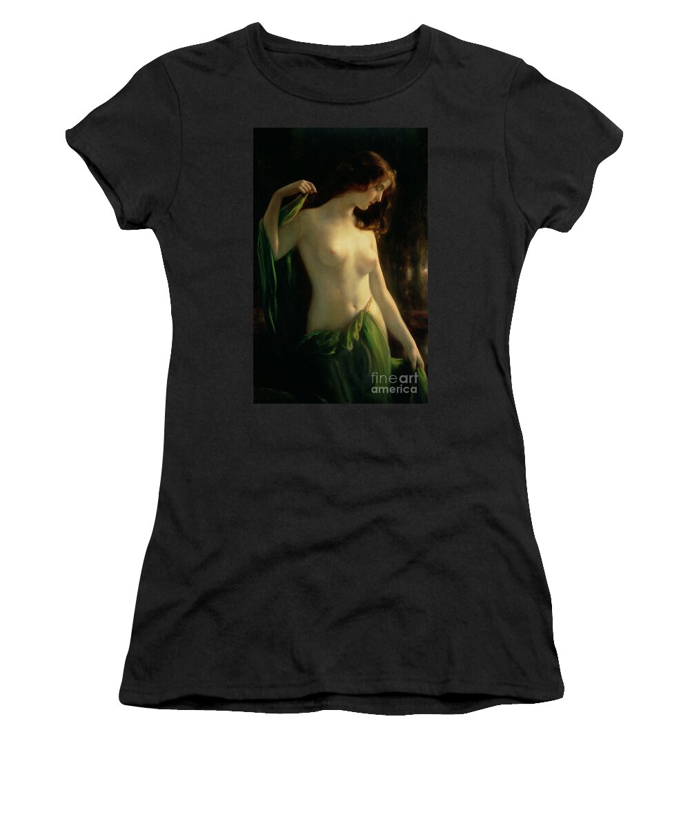 Water Nymph Women's T-Shirt featuring the painting Water Nymph by Otto Theodor Gustav Lingner