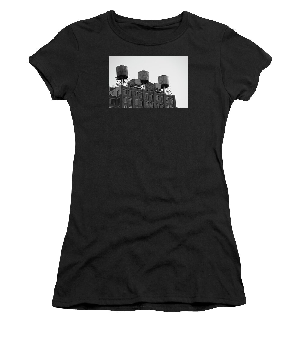 New York Women's T-Shirt featuring the photograph Water Towers by Jose Rojas