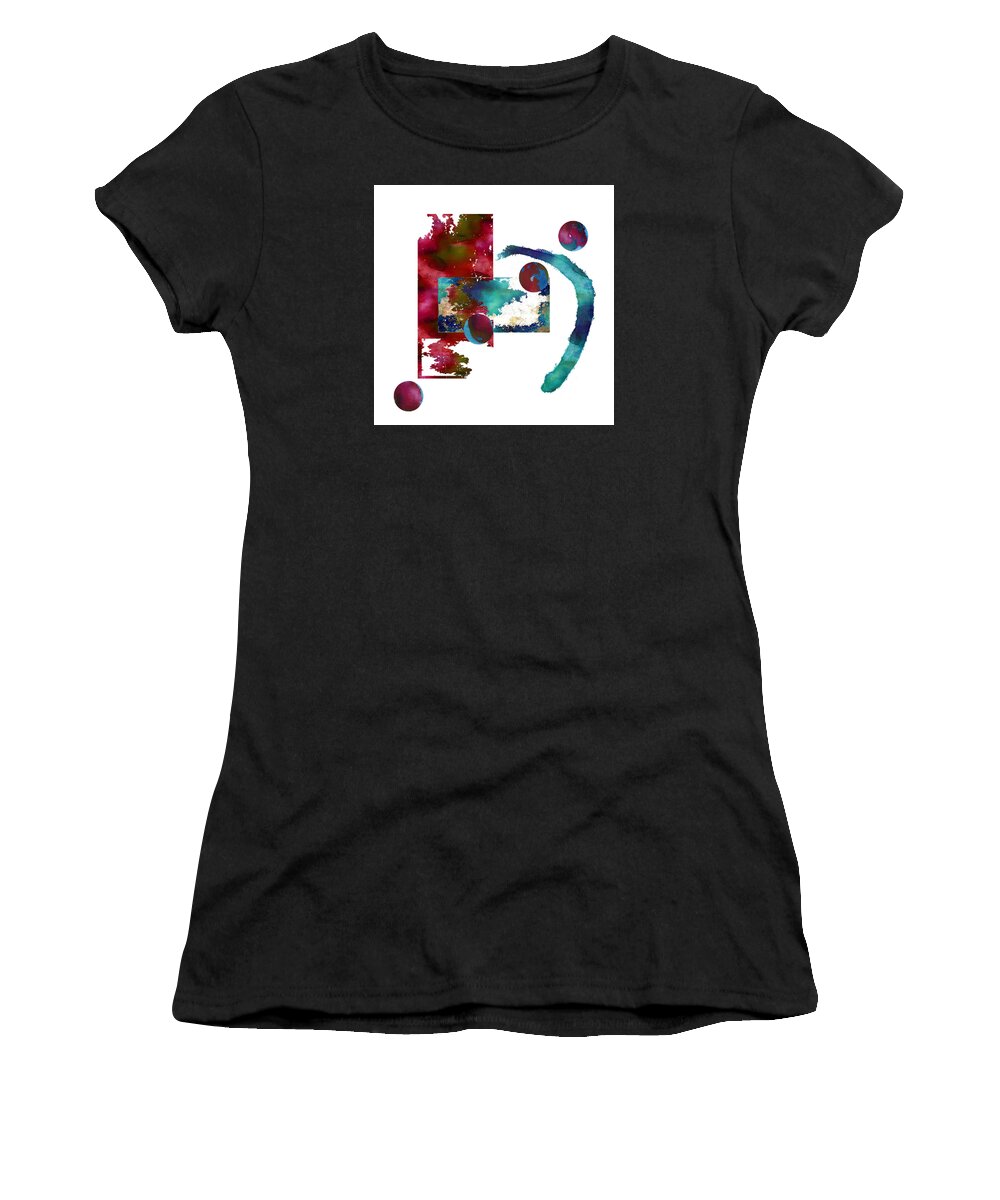 Watercolor Women's T-Shirt featuring the painting Watercolor Abstract 2 by Kandy Hurley