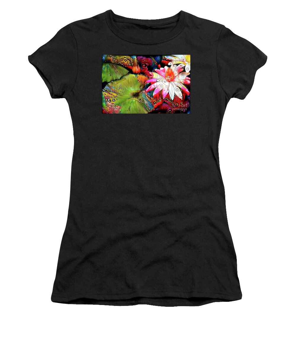 Aquatic Plant Women's T-Shirt featuring the digital art Waterlilies 15 by Amy Cicconi