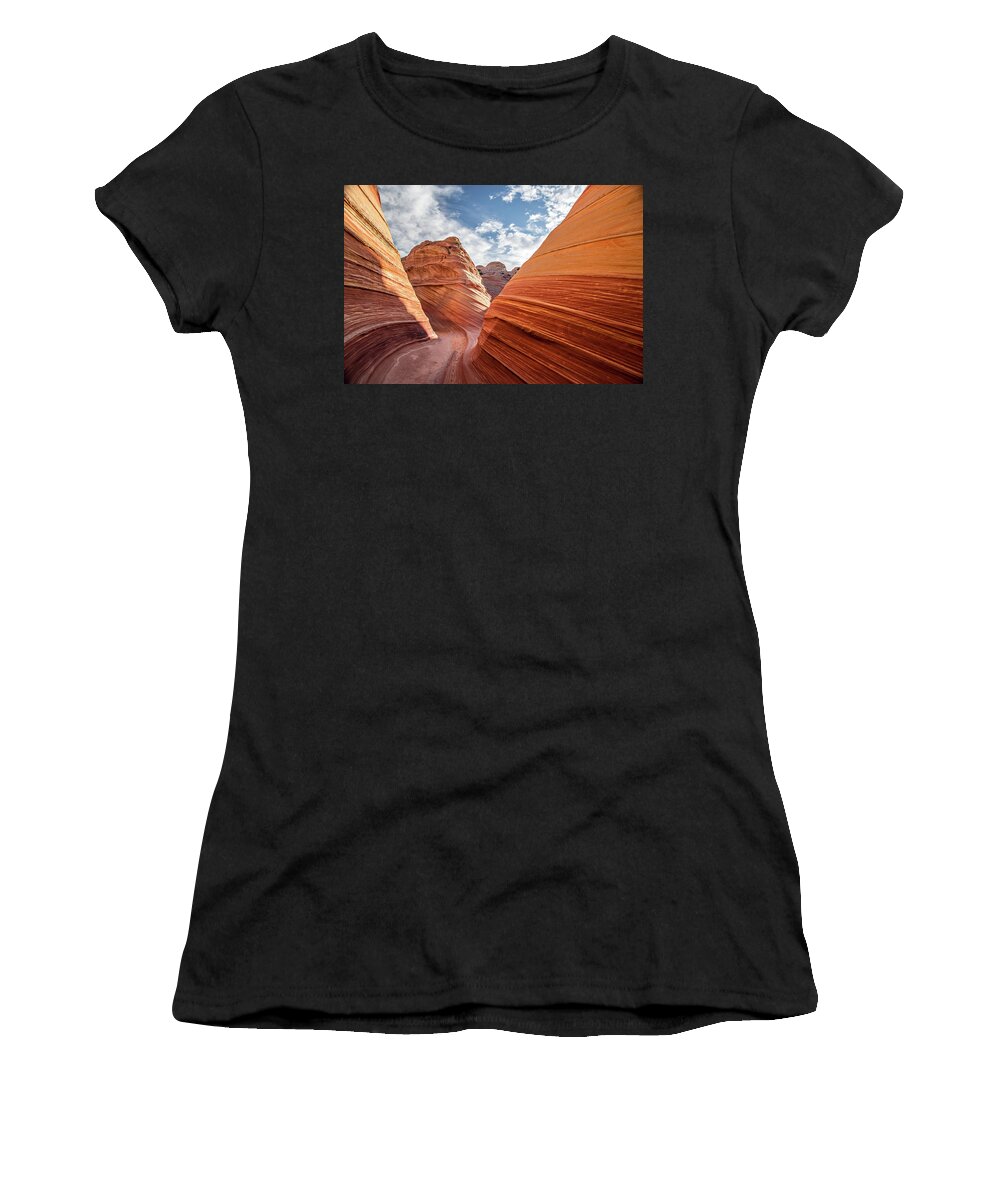 The Wave Women's T-Shirt featuring the photograph Wave by Wesley Aston