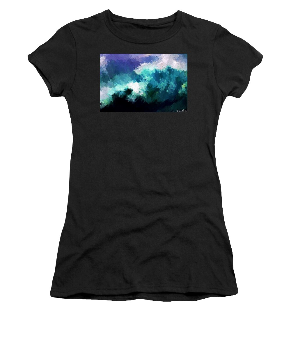 Breaking Waves Women's T-Shirt featuring the digital art Weathering the Storm by Rein Nomm