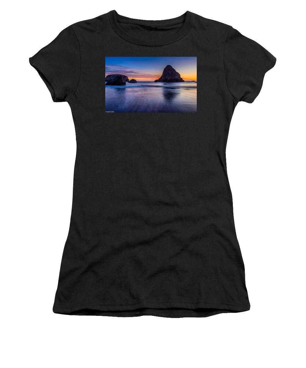 Whaleshead Beach Women's T-Shirt featuring the photograph Whaleshead Beach Sunset by Mike Ronnebeck