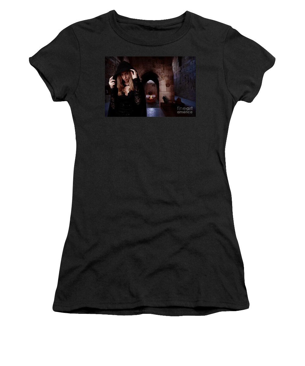 Witch Women's T-Shirt featuring the digital art What's Brewing by Linda Lees