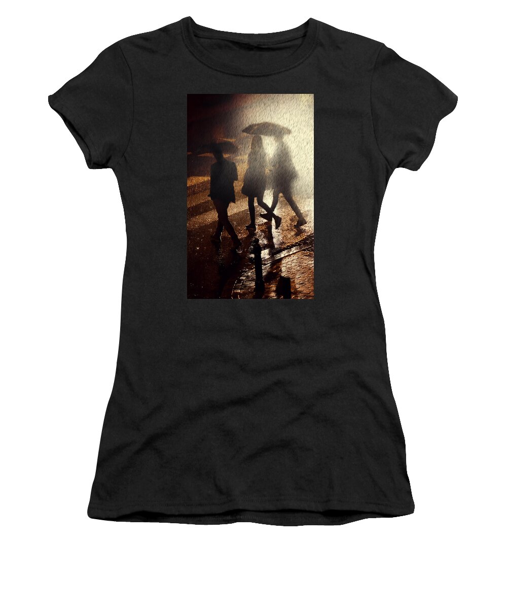 Group Women's T-Shirt featuring the photograph When the rain comes by Jaroslaw Blaminsky