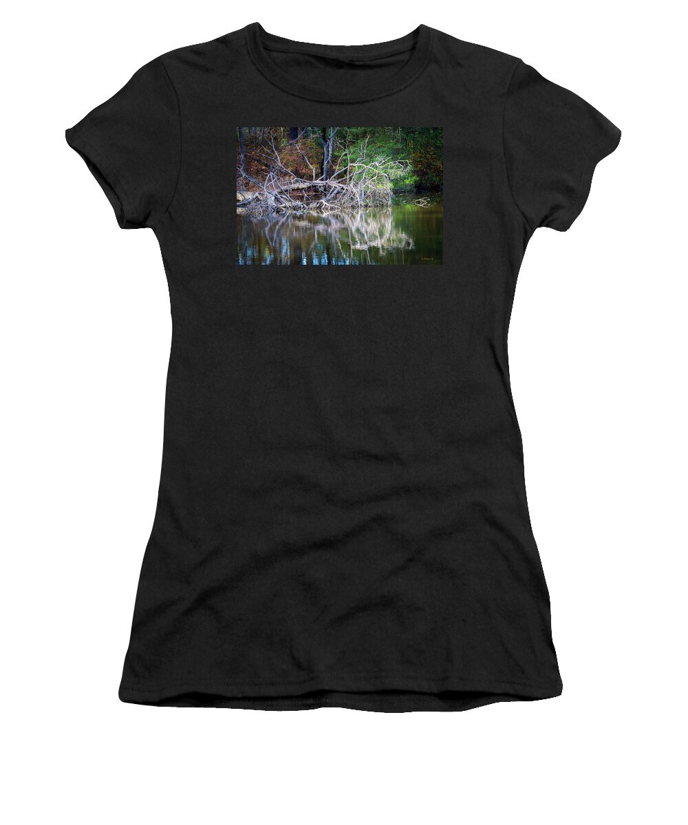 2d Women's T-Shirt featuring the photograph White Reflections by Brian Wallace