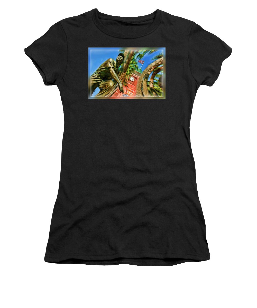 Att Park Women's T-Shirt featuring the photograph Willie Mays by Blake Richards