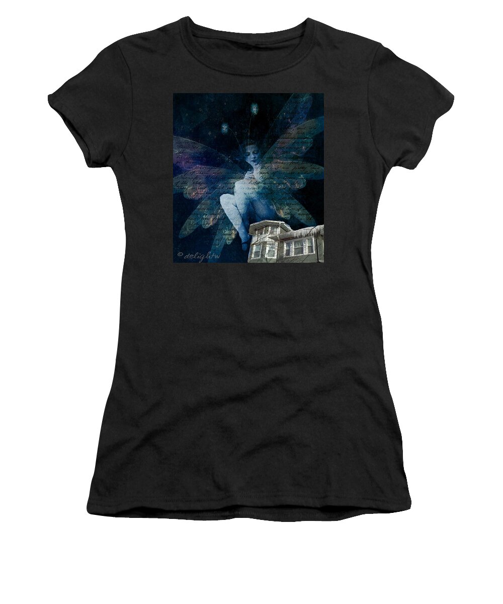 Fairy Women's T-Shirt featuring the digital art Winter Fairy by Delight Worthyn