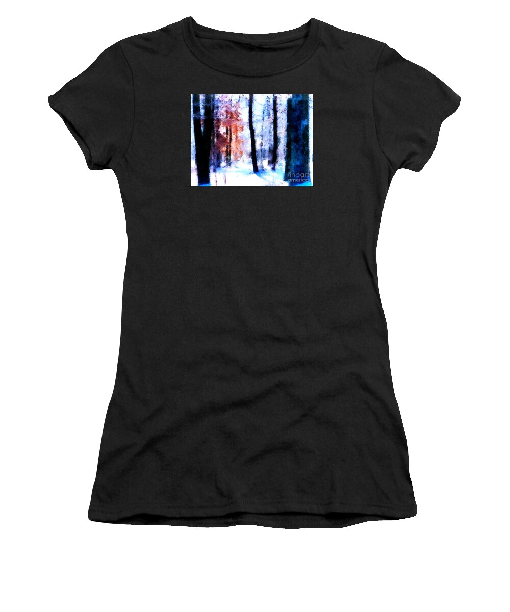 Winter Woods Tree Trees Forest Ice Snow Craig Walters Photo Art Photograph Photographic A An The Women's T-Shirt featuring the digital art Winter Woods by Craig Walters