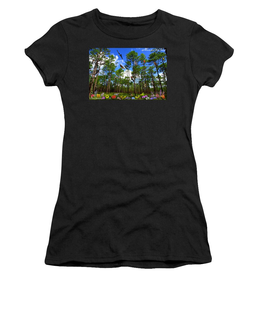 Withlacoochee State Forest Women's T-Shirt featuring the photograph Withlacoochee State Forest Nature Collage by Barbara Bowen