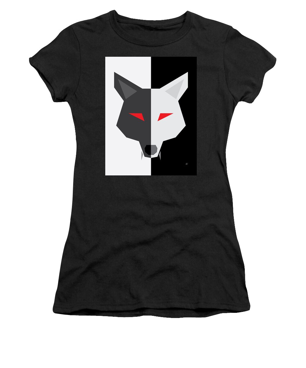 Digital Art Women's T-Shirt featuring the digital art Wolf 2 by K Bradley Washburn