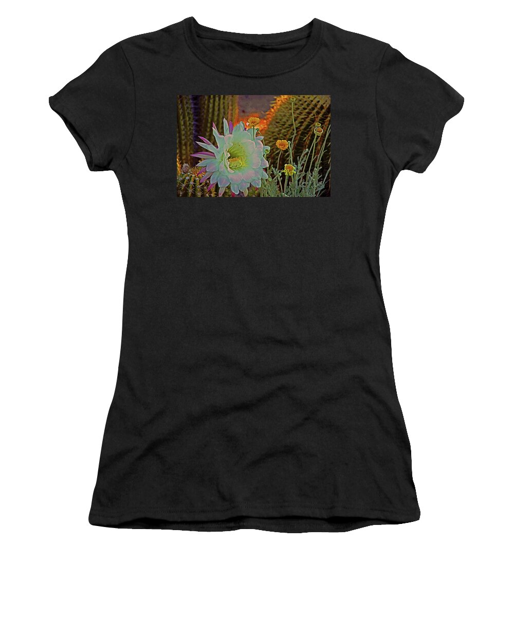 Cactus Flower Women's T-Shirt featuring the photograph Wonderland by Hazel Vaughn