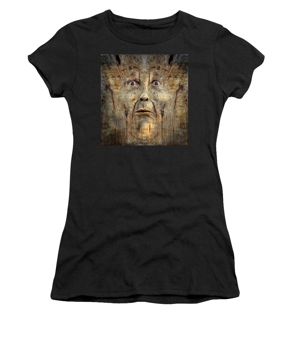Wood Women's T-Shirt featuring the digital art Woody 219 by Rick Mosher