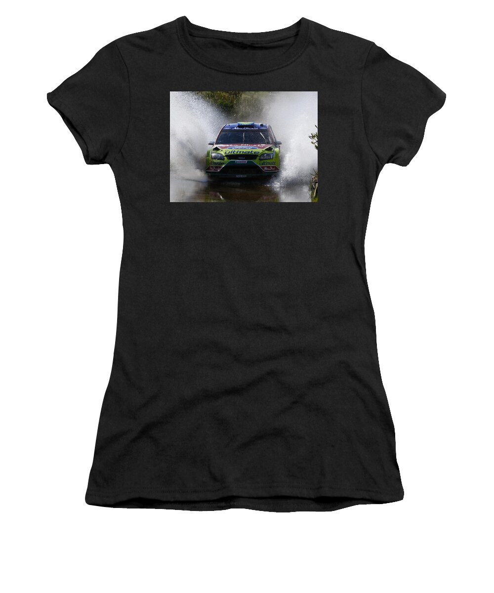 Wrc Racing Women's T-Shirt featuring the digital art WRC Racing by Maye Loeser