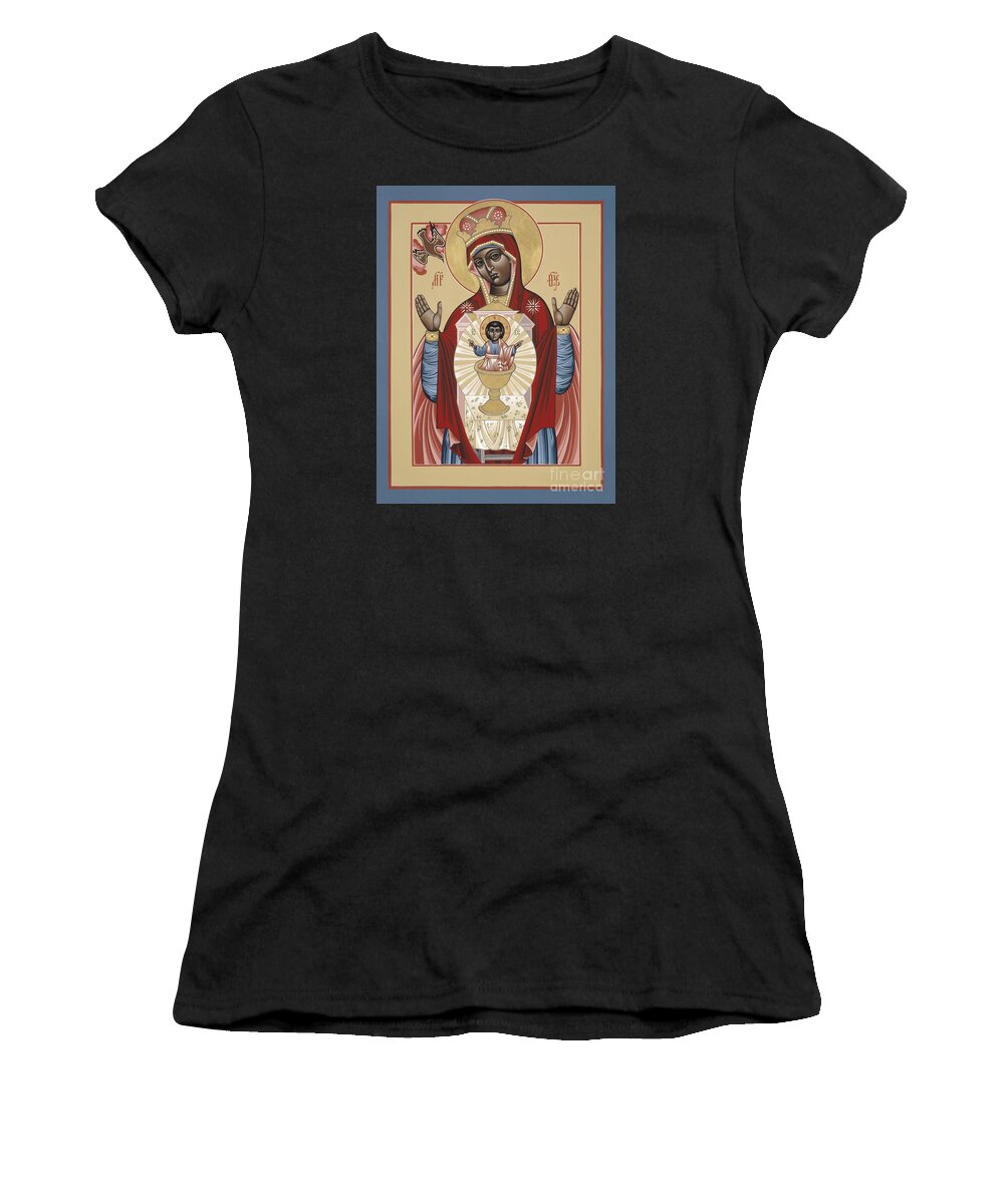 Your Lap Has Become The Holy Table (black Madonna) Women's T-Shirt featuring the painting The Black Madonna Your Lap Has Become the Holy Table 060 by William Hart McNichols
