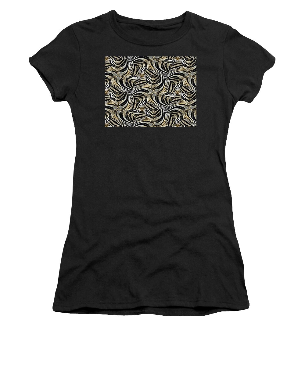 Digital Women's T-Shirt featuring the digital art Zebra VII by Maria Watt