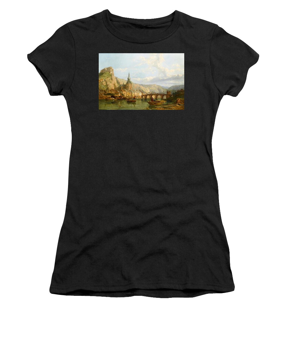 George Clarkson Stanfield (london 1828 - London 1878) Women's T-Shirt featuring the painting A View of Dinant #1 by George Clarkson Stanfield