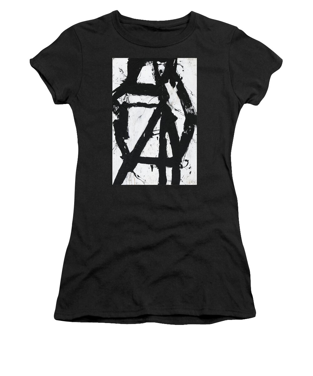 Abstract Women's T-Shirt featuring the painting Ace Of Spades I #1 by Erin Ashley