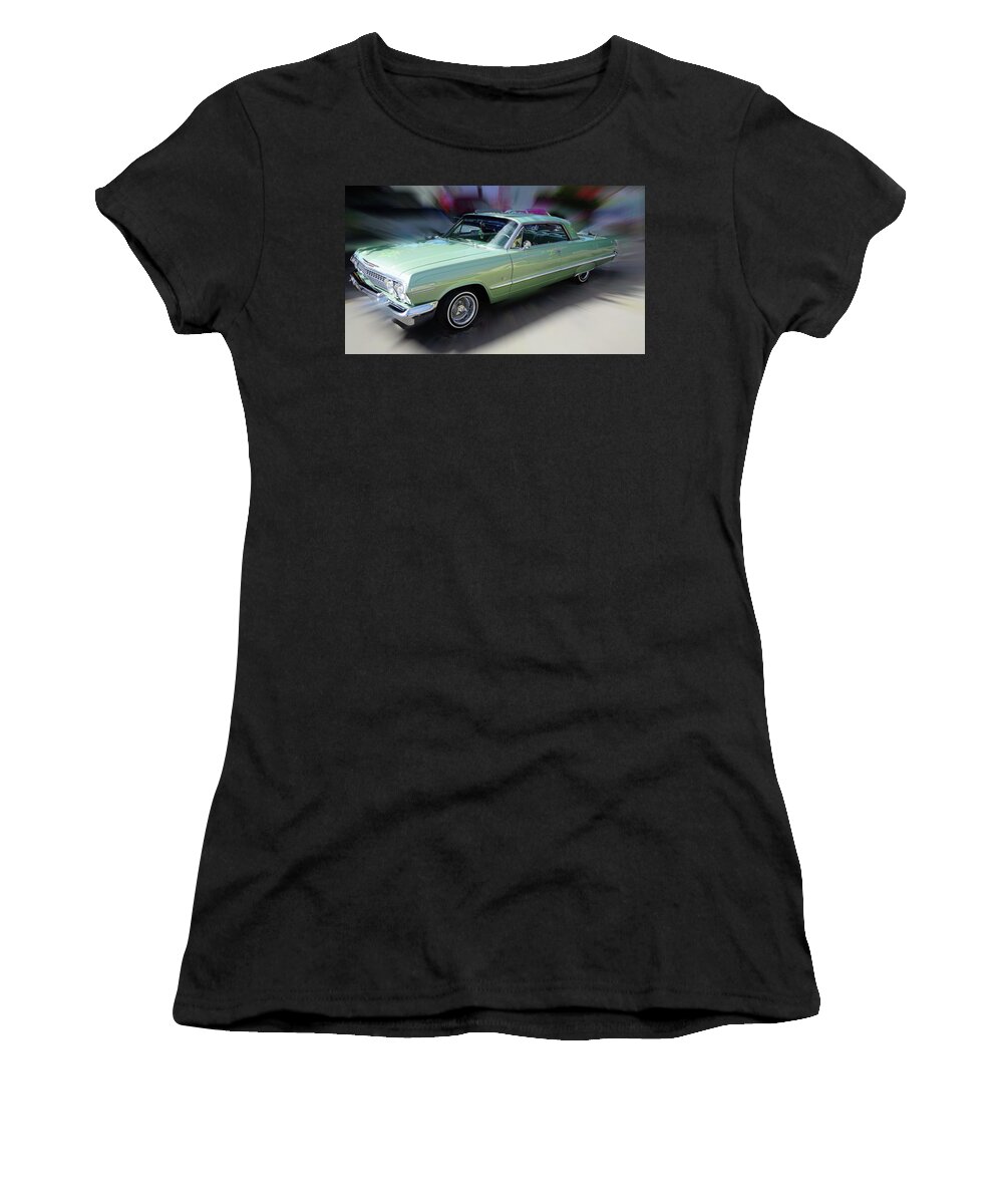 Low Rider Women's T-Shirt featuring the photograph Chevy Low Rider by Cathy Anderson