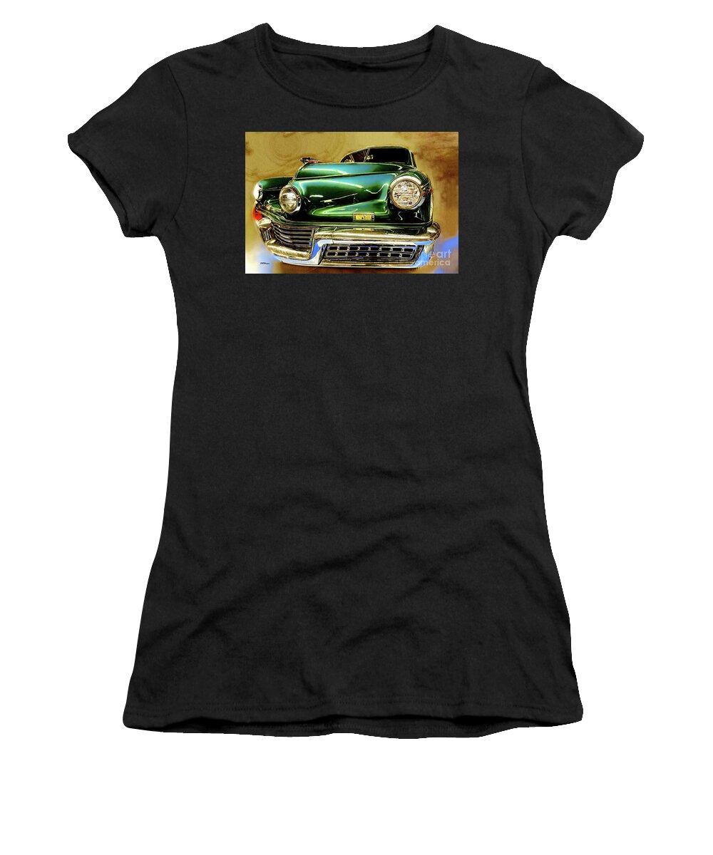 Cars Women's T-Shirt featuring the mixed media 1948 Tucker Artistry by DB Hayes