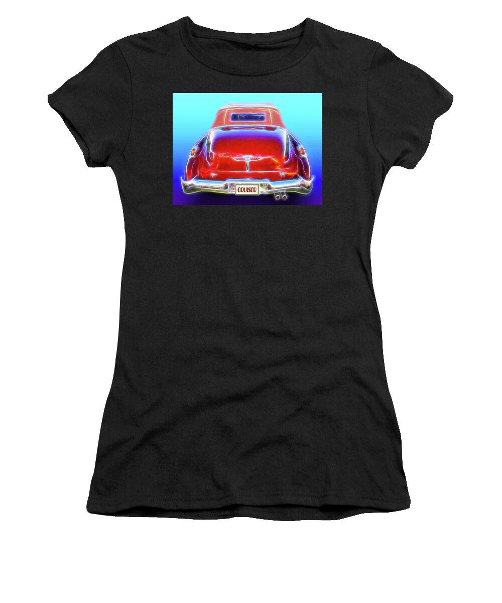 1949 Buick Women's T-Shirt featuring the digital art 1949 Buick Cruiser by Rick Wicker