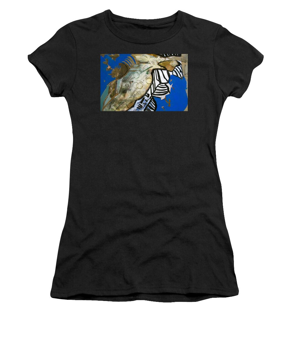 Abstract Women's T-Shirt featuring the painting African Song #2 by Carole Johnson