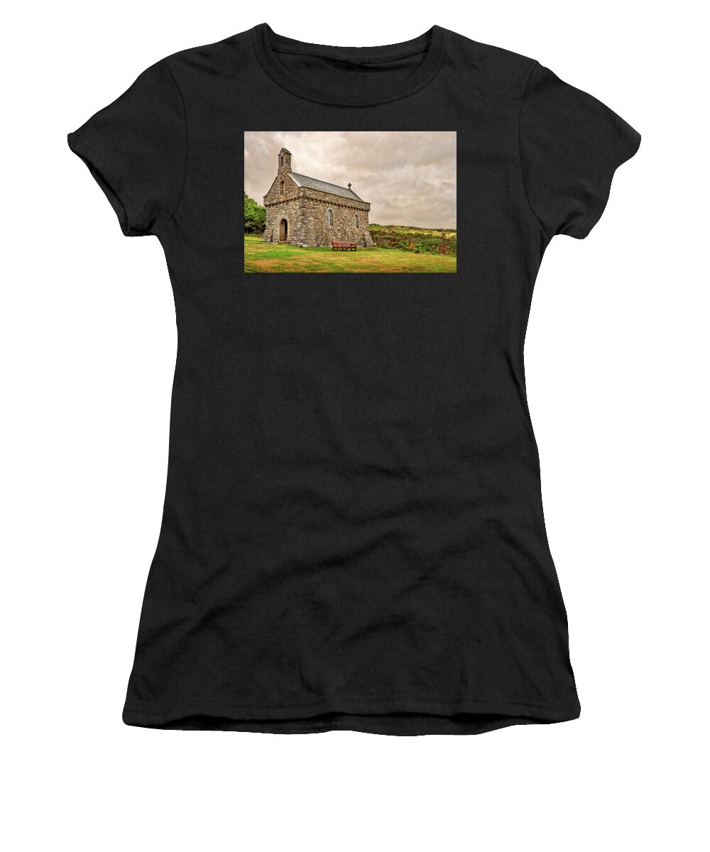 Pembrokeshire Women's T-Shirt featuring the photograph St Nons Retreat Chapel by Mark Llewellyn