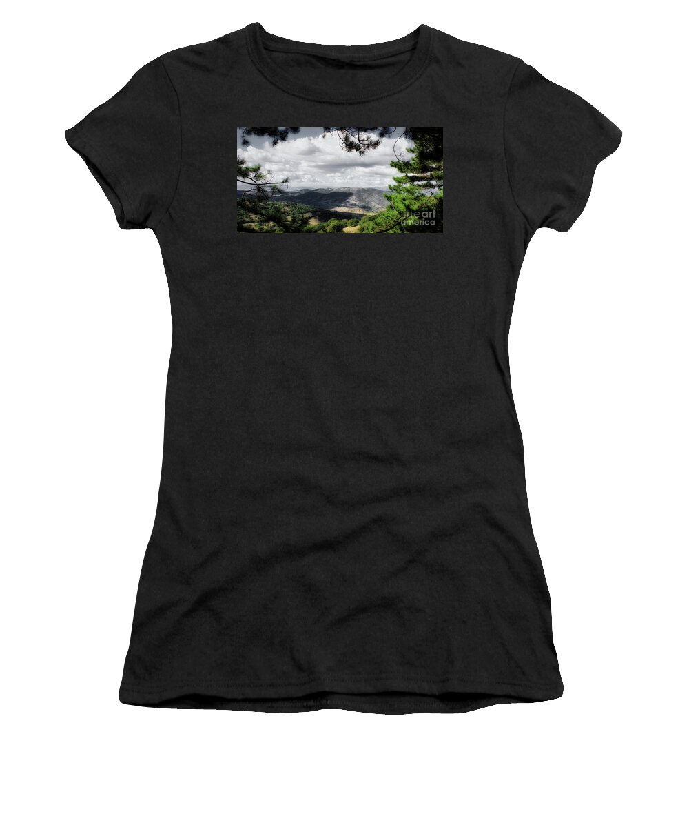 Landscape Women's T-Shirt featuring the photograph Through The trees #2 by Phil Cappiali Jr