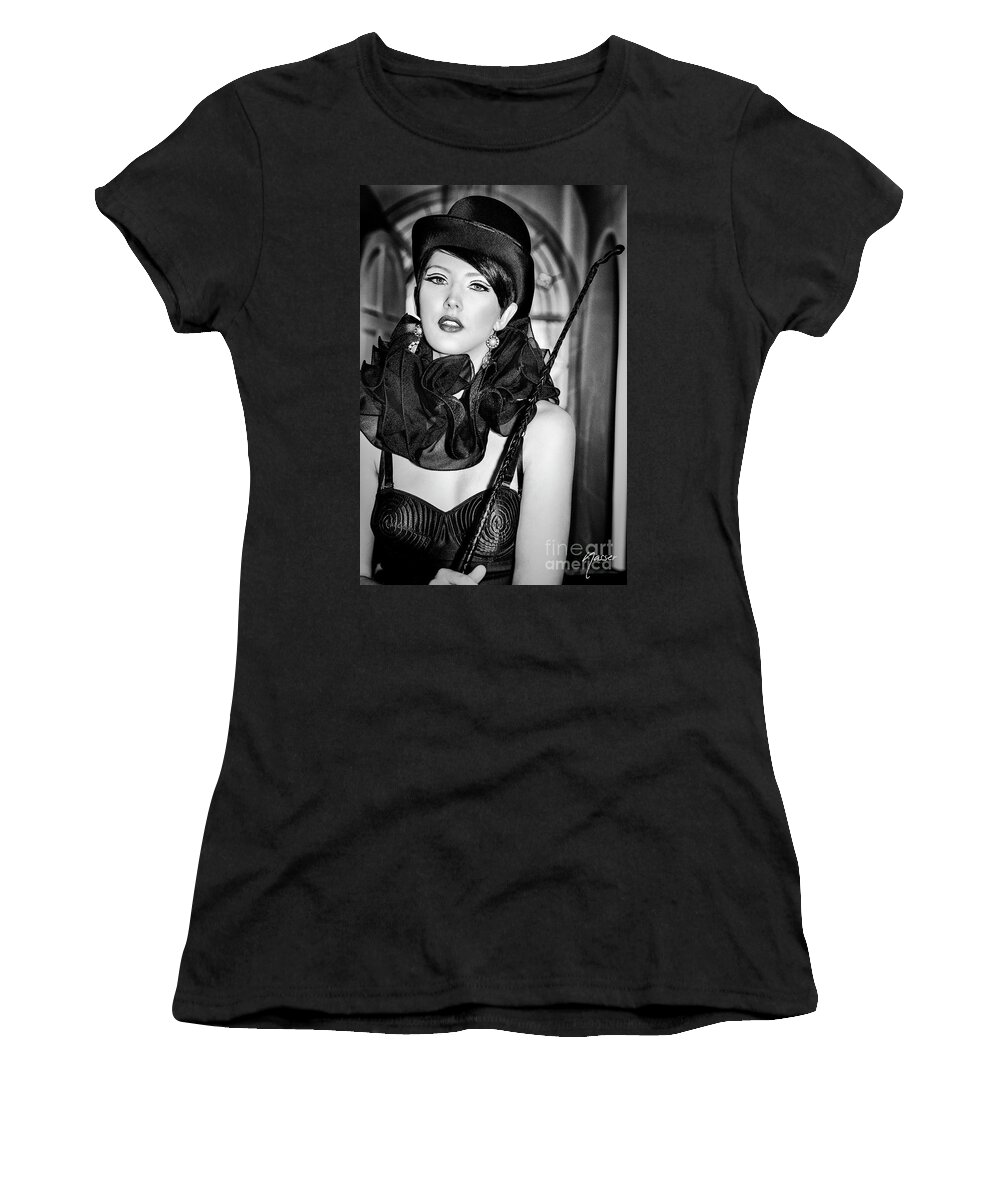 Attitude Women's T-Shirt featuring the photograph 5251 Foxy Lady Natasha Z by Amyn Nasser