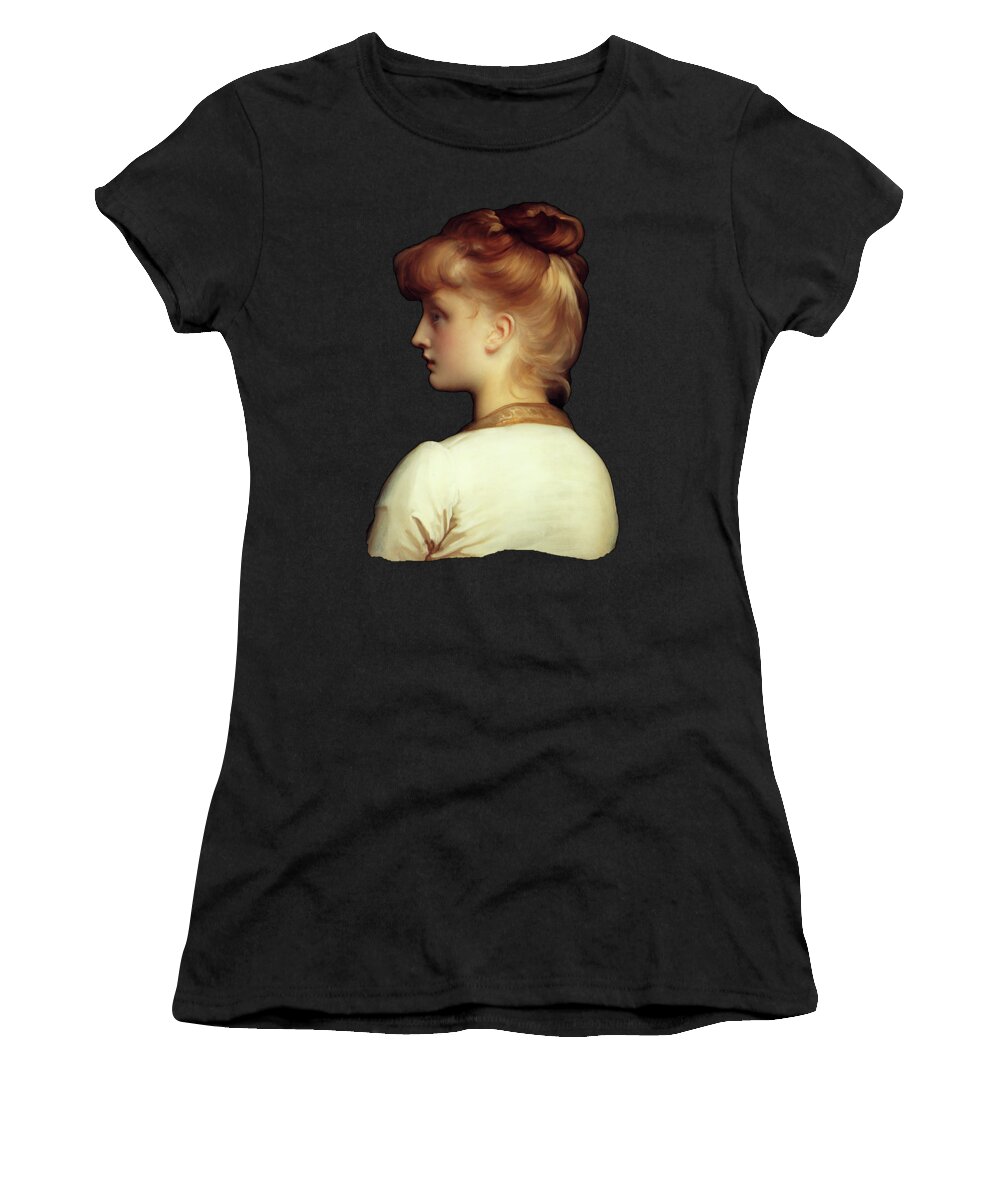 A Girl Women's T-Shirt featuring the painting A Girl by Lord Frederic Leighton	 by Xzendor7