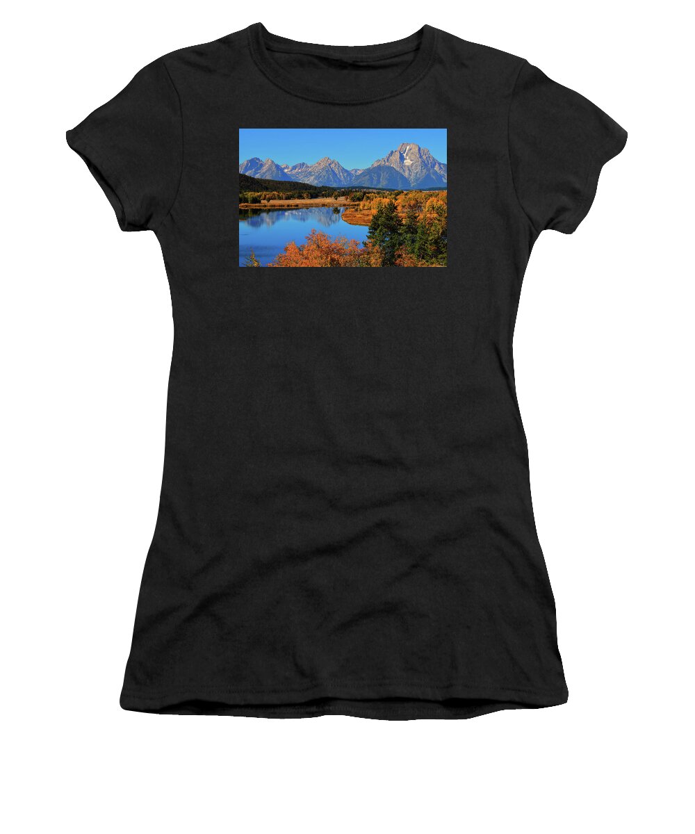 Oxbow Bend Women's T-Shirt featuring the photograph Above the Oxbow by Greg Norrell