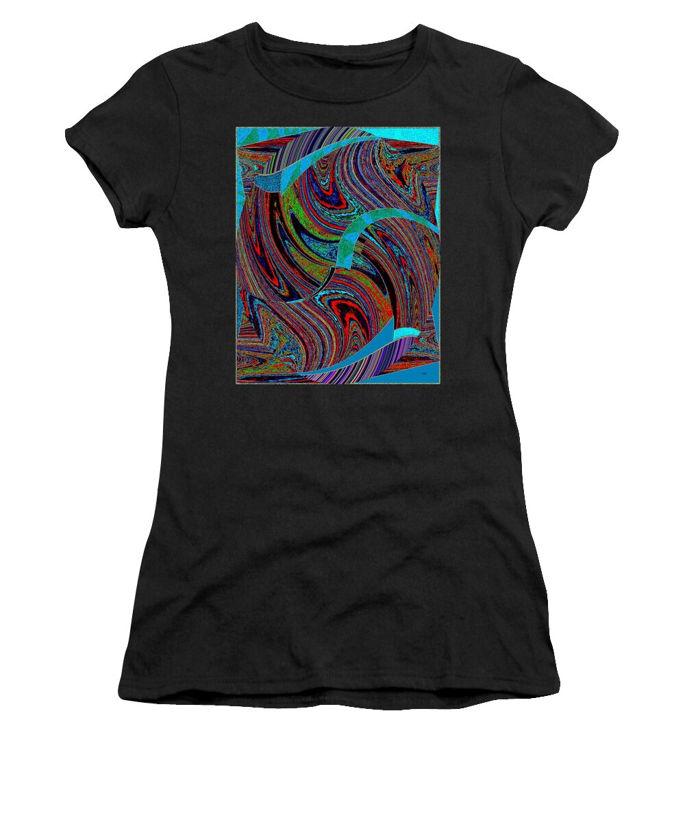 Hoopla Women's T-Shirt featuring the digital art Abstract Hoopla by Will Borden