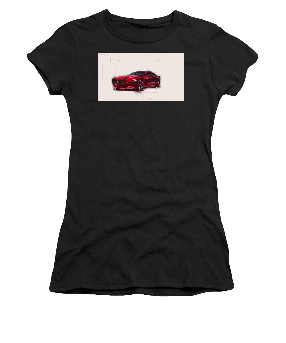 Acura Women's T-Shirt featuring the digital art Acura Precision Draw by CarsToon Concept