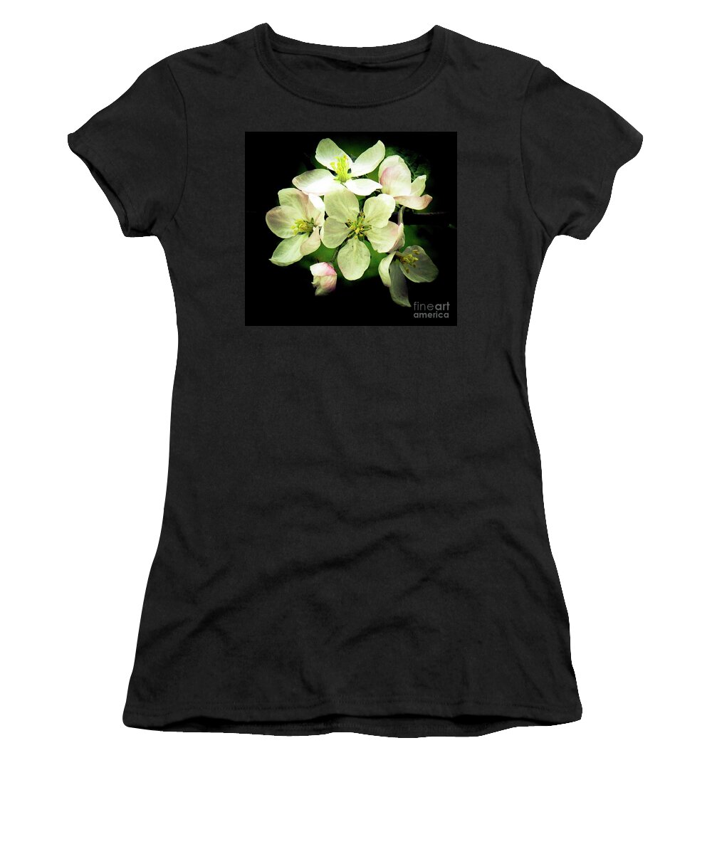 Apple Tree Blossoms Women's T-Shirt featuring the photograph Apple Blossoms in the Spring by Hazel Holland