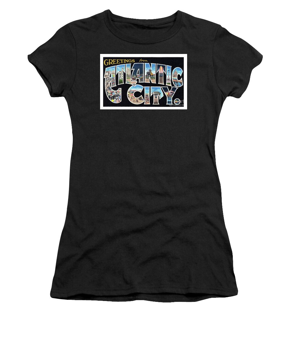 Lbi Women's T-Shirt featuring the photograph Atlantic City Greetings #2 by Mark Miller