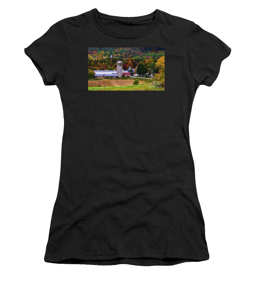 Vermont Women's T-Shirt featuring the photograph Autumn in Montgomery by Scenic Vermont Photography