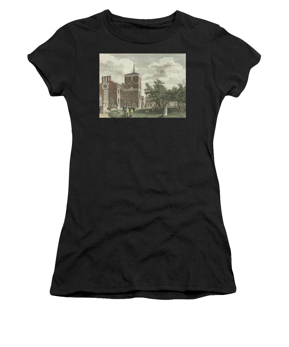 Independence Hall Women's T-Shirt featuring the drawing Back of State House by William Birch