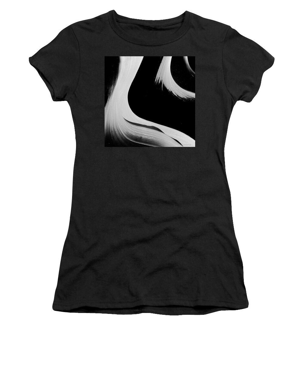 Black Women's T-Shirt featuring the painting Black Beauty 64 - Sharon Cummings by Sharon Cummings