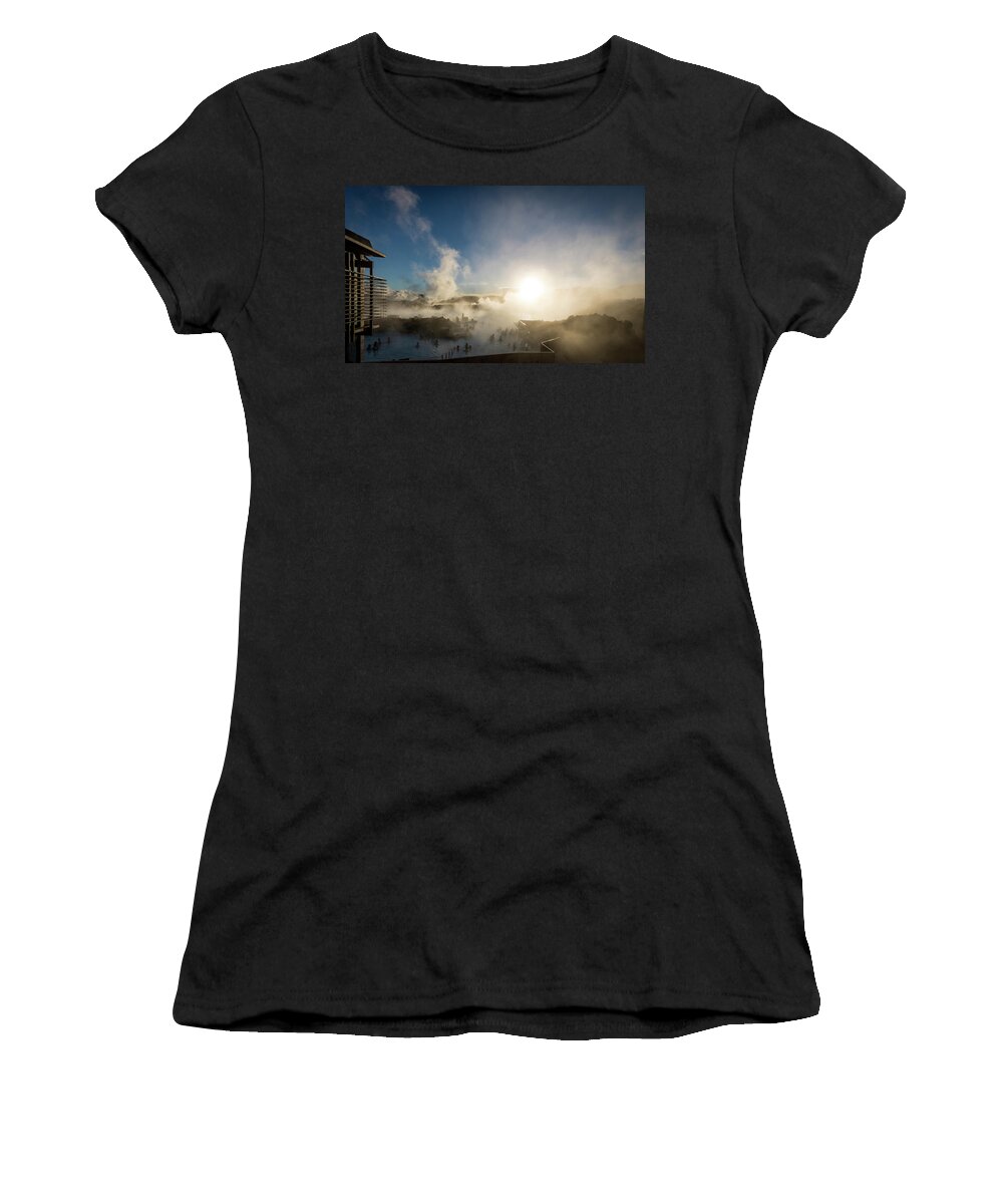 Blue Women's T-Shirt featuring the photograph Blue Lagoon 2 by Nigel R Bell