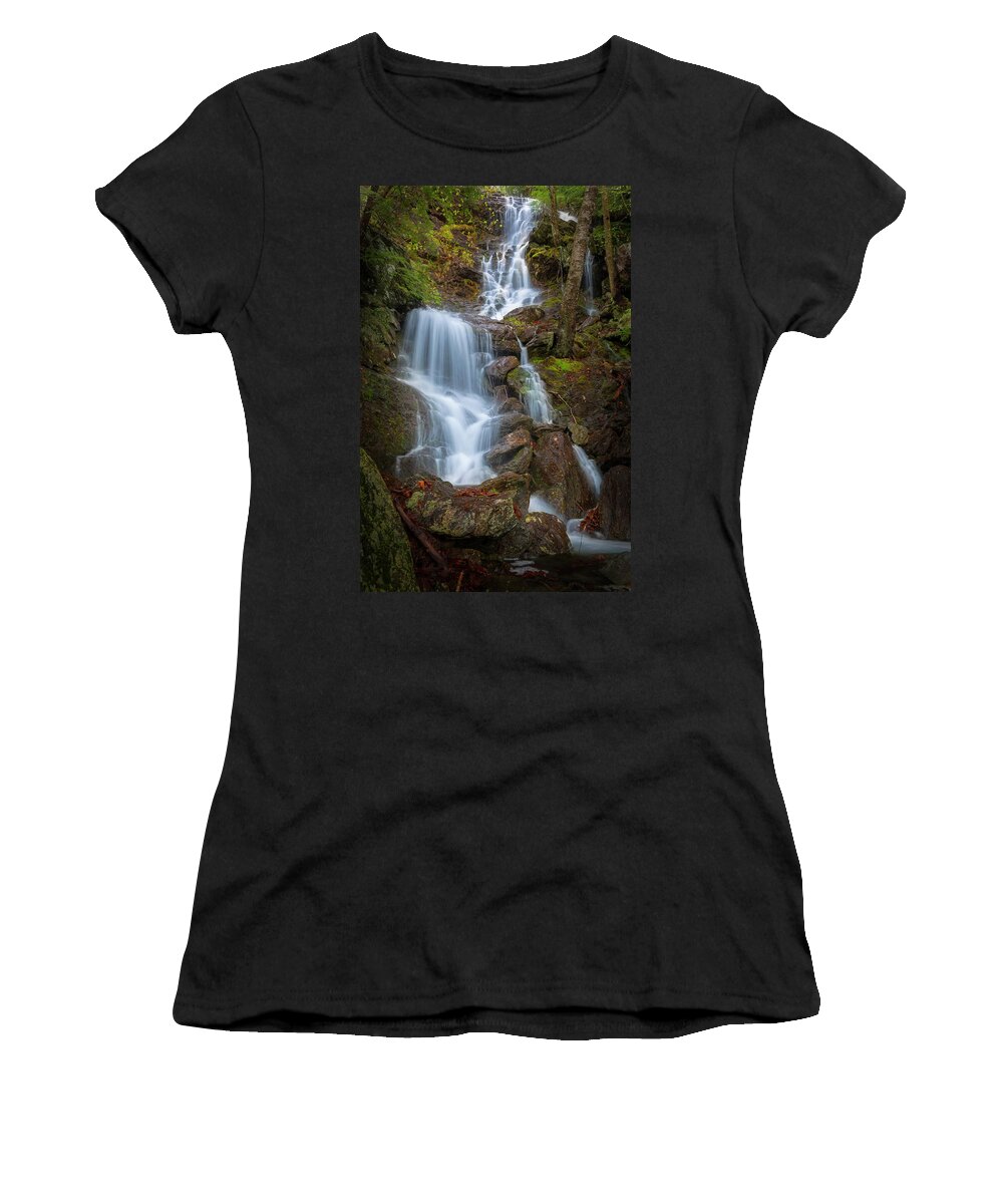 Waterfall Women's T-Shirt featuring the photograph Brace Mountain Falls NY by Bill Wakeley