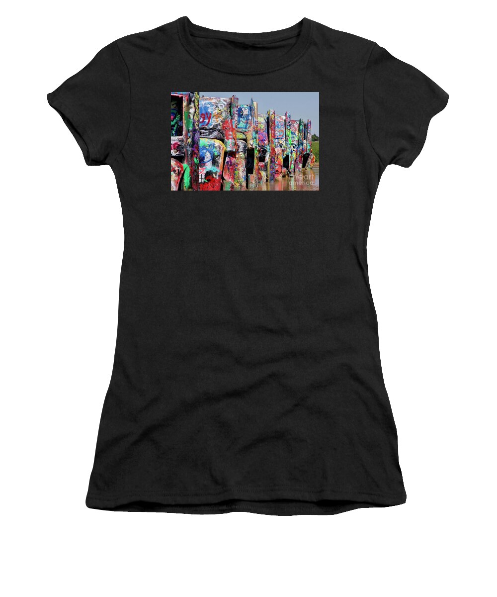 Photography Women's T-Shirt featuring the photograph Cadillac Ranch by Sean Griffin