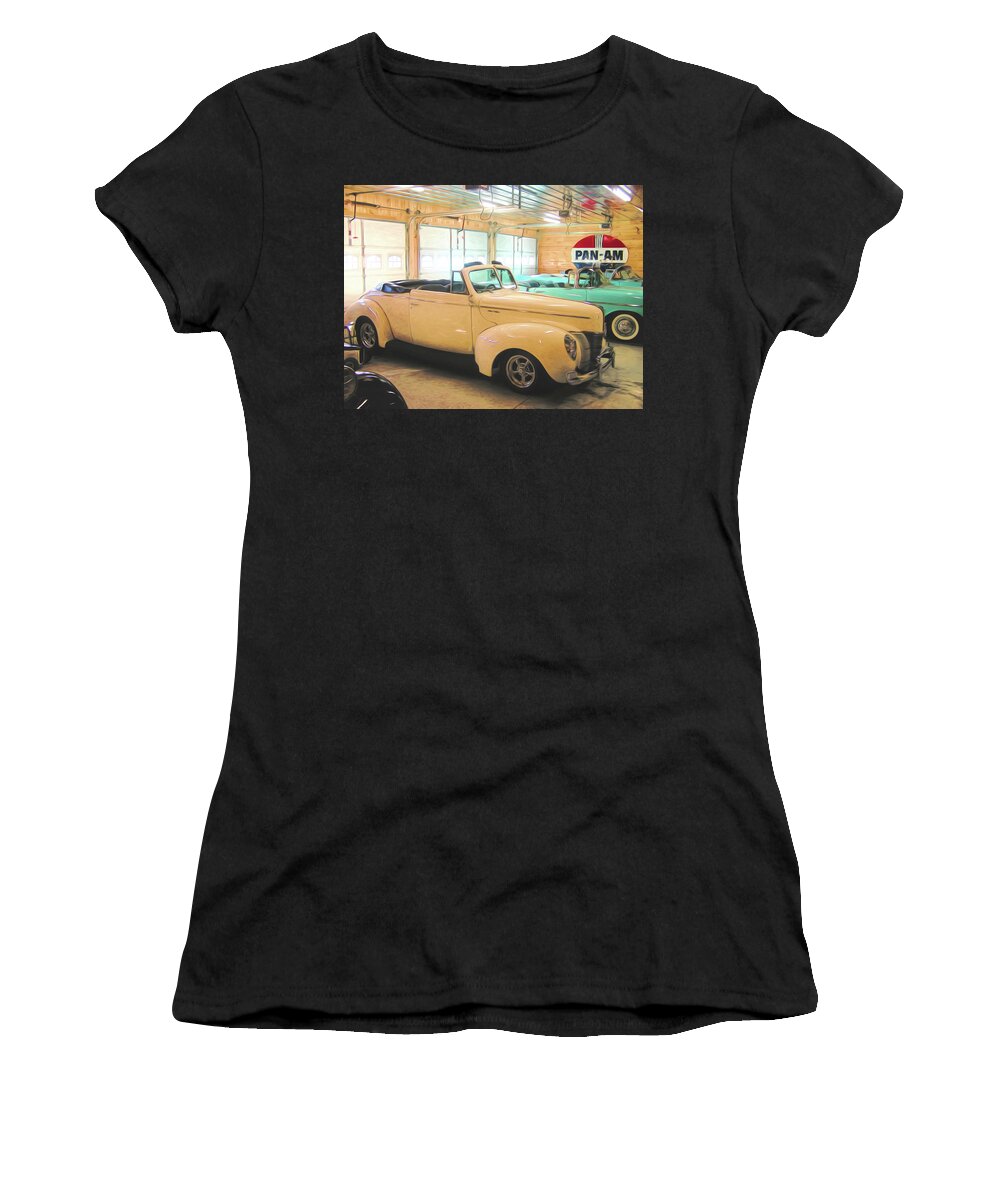 Classic Cars Women's T-Shirt featuring the digital art Chevy's and Fords by Rick Wicker