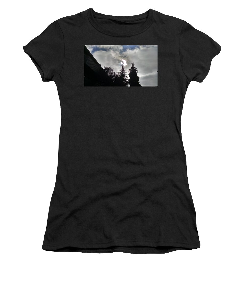 Clouds Women's T-Shirt featuring the photograph Cloudy day by Steven Wills